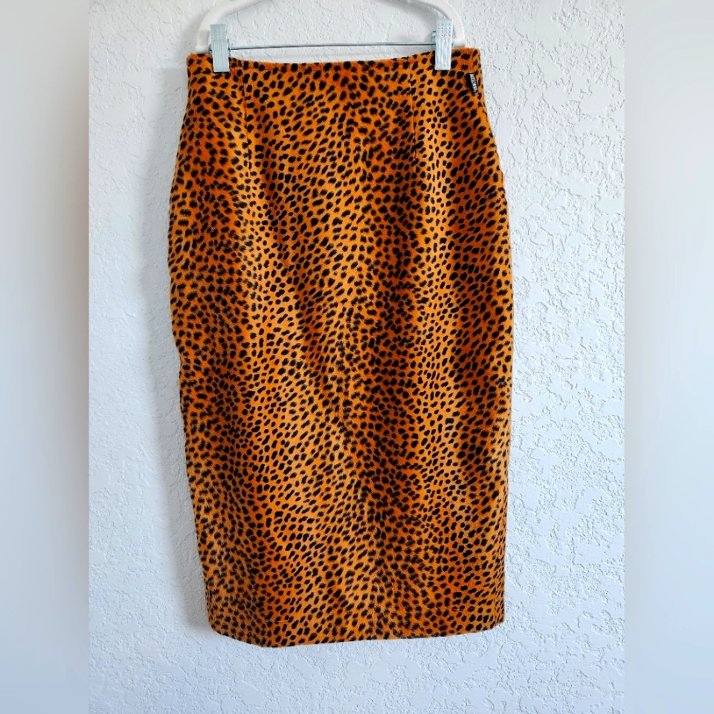 Moschino Jeans Leopard Pencil Skirt